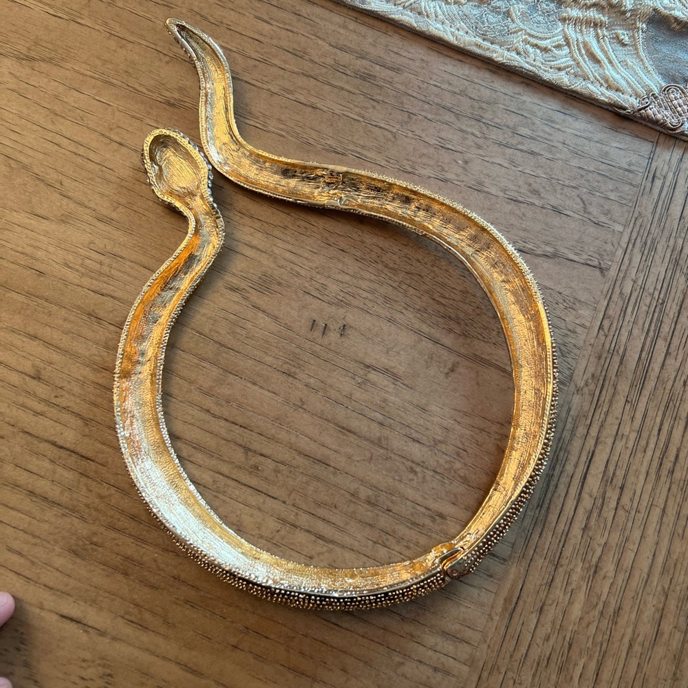 Gold-Plated Rhinestone Snake Set - Picture 5 of 12